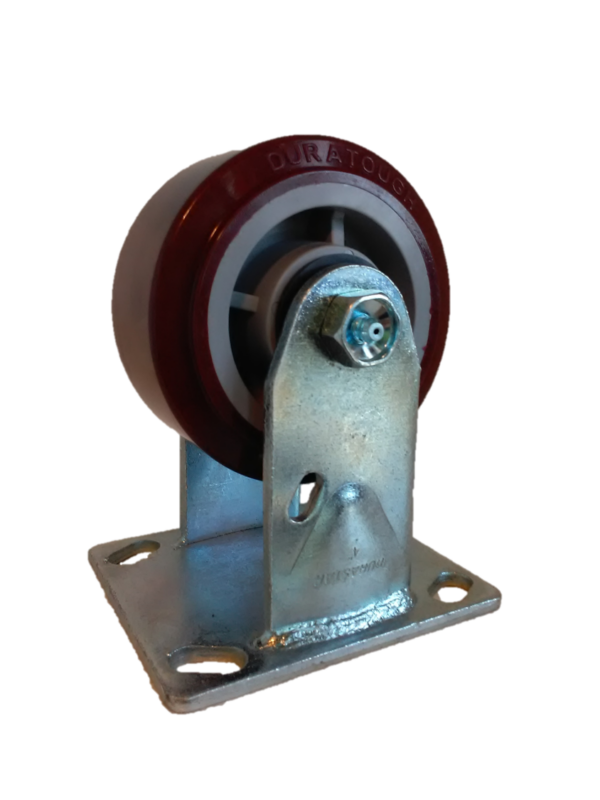Rodaja industrial 8x2" Poliuretano Duratoug placa fija: carga: 450 Kg