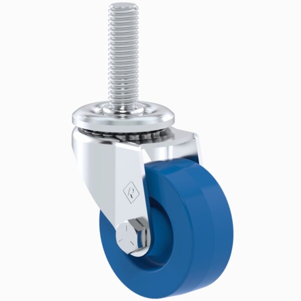 Rodaja plana estandar 2" polipropileno con rosca galvanizada: carga: 50 Kg
