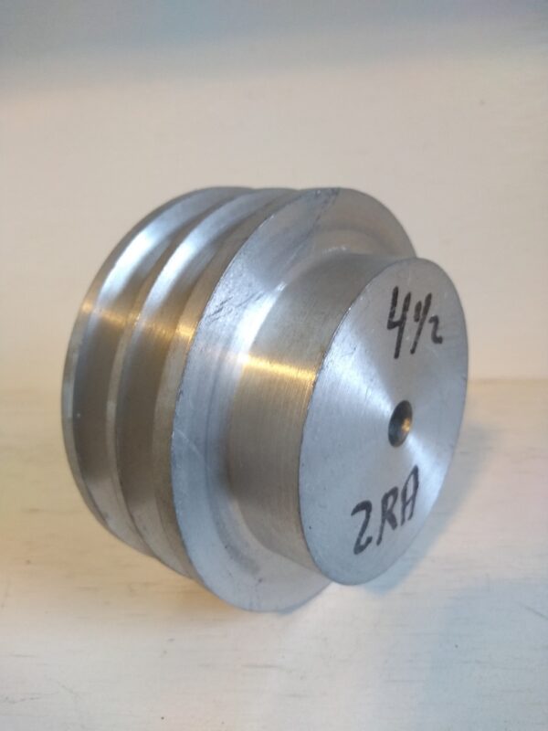 Polea de alta resistencia 4 1/2" 2 ranuras banda A (1/2")