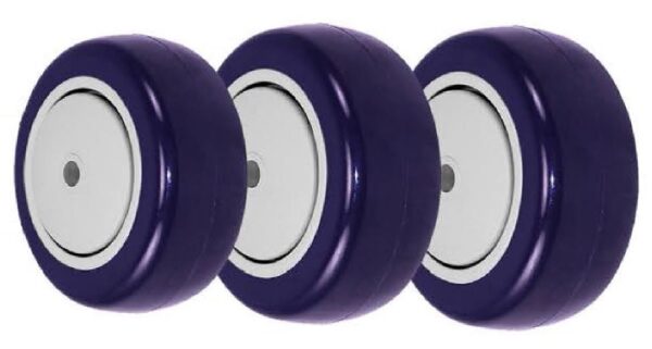 RUEDA SOLA 3" X 1 1/4" POLIURETANO AZUL