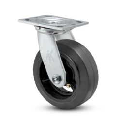 RODAJA IND 4X2" PLACA GIRATORIA HULE NEGRO / FIERRO CARGA: 230KG.