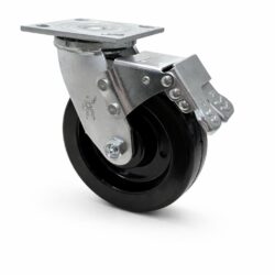 RODAJA IND 4X2" PLACA GIRATORIA CON FRENO FENOLICA CARGA: 280KG.