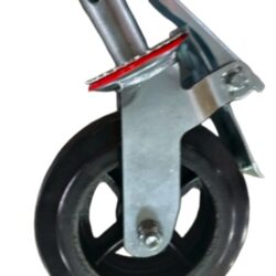 RODAJA ANDAMIO 8X2" PLACA GIRATORIA CON FRENO HULE NEGRO CARGA: 500KG.